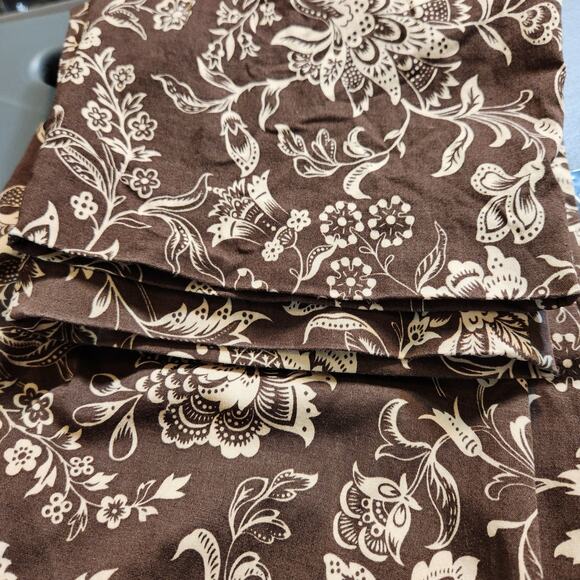 GOODCLOTHES COLLECTIONS Brown Beige Floral Damask Unlined Crop Pantsuit Women 10 - Picture 11 of 12